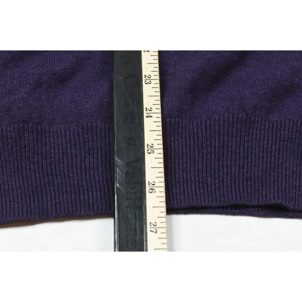 Jos A Bank Traveler Sweater Mens Large Purple Long Sleeve Pima Cotton Pullover